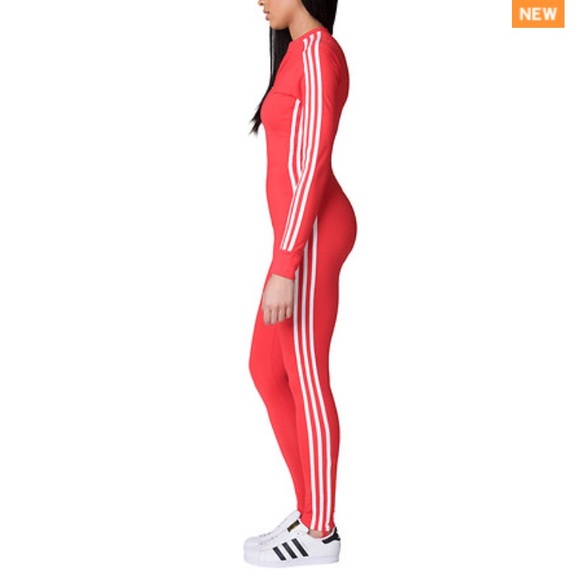 adidas 3 stripe catsuit